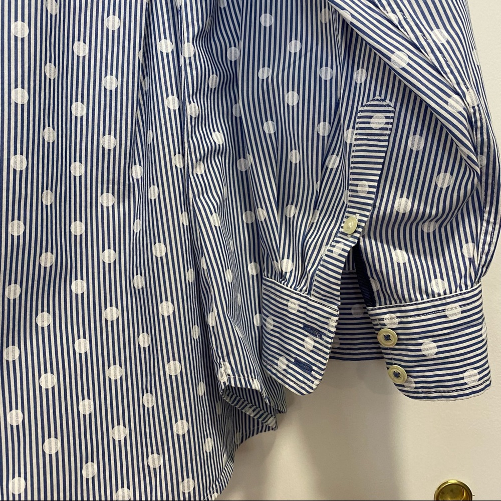 Talbots Plus Size Petites Button Down Blouse Stri… - image 4